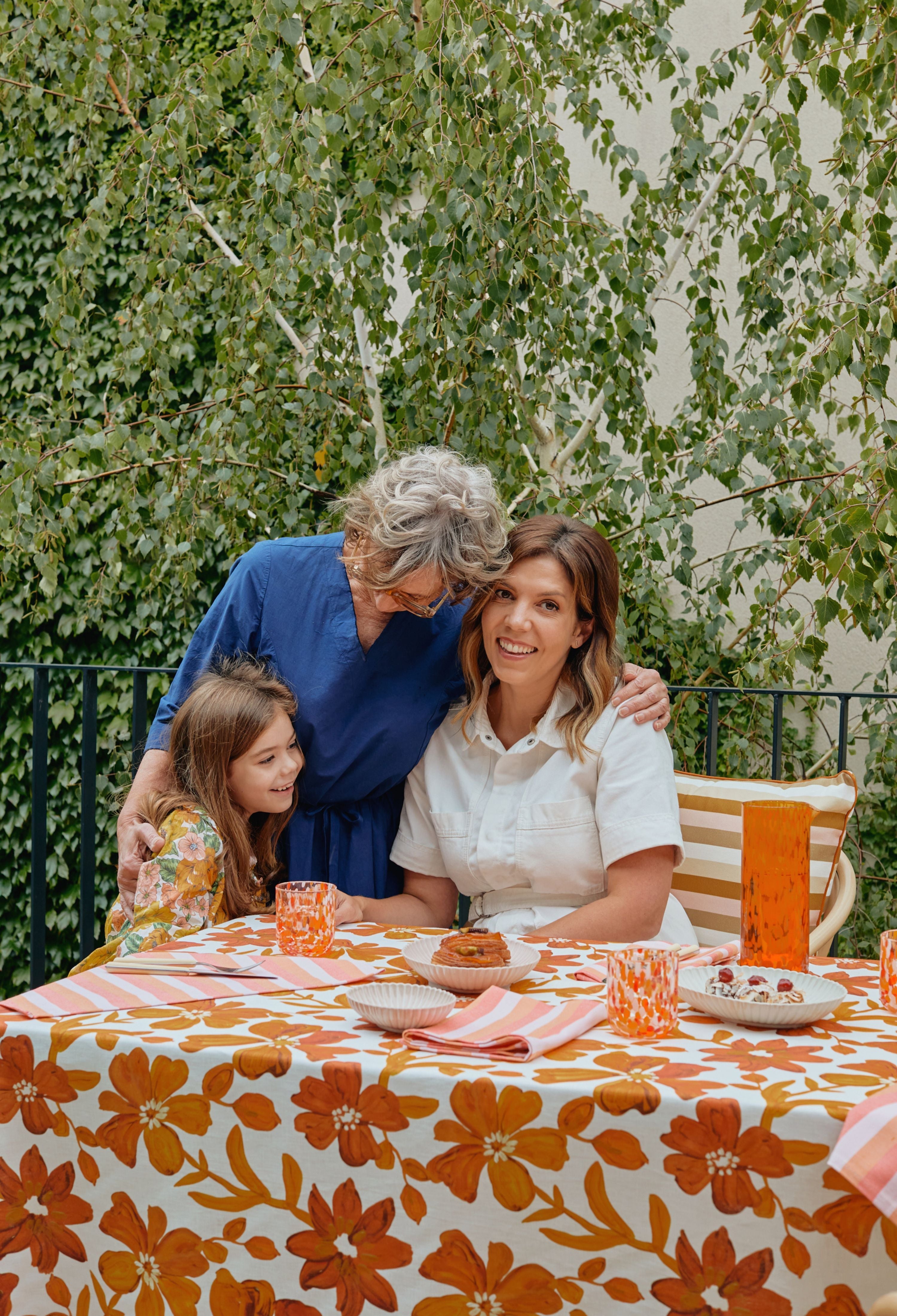 Lucy Feagins with her mum and daughter.