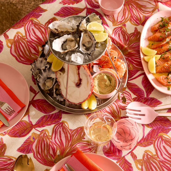 A seafood pate  with  a basil sauce 