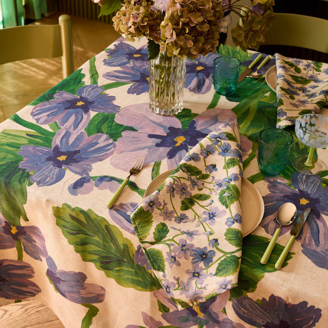 tableware on the dining table 