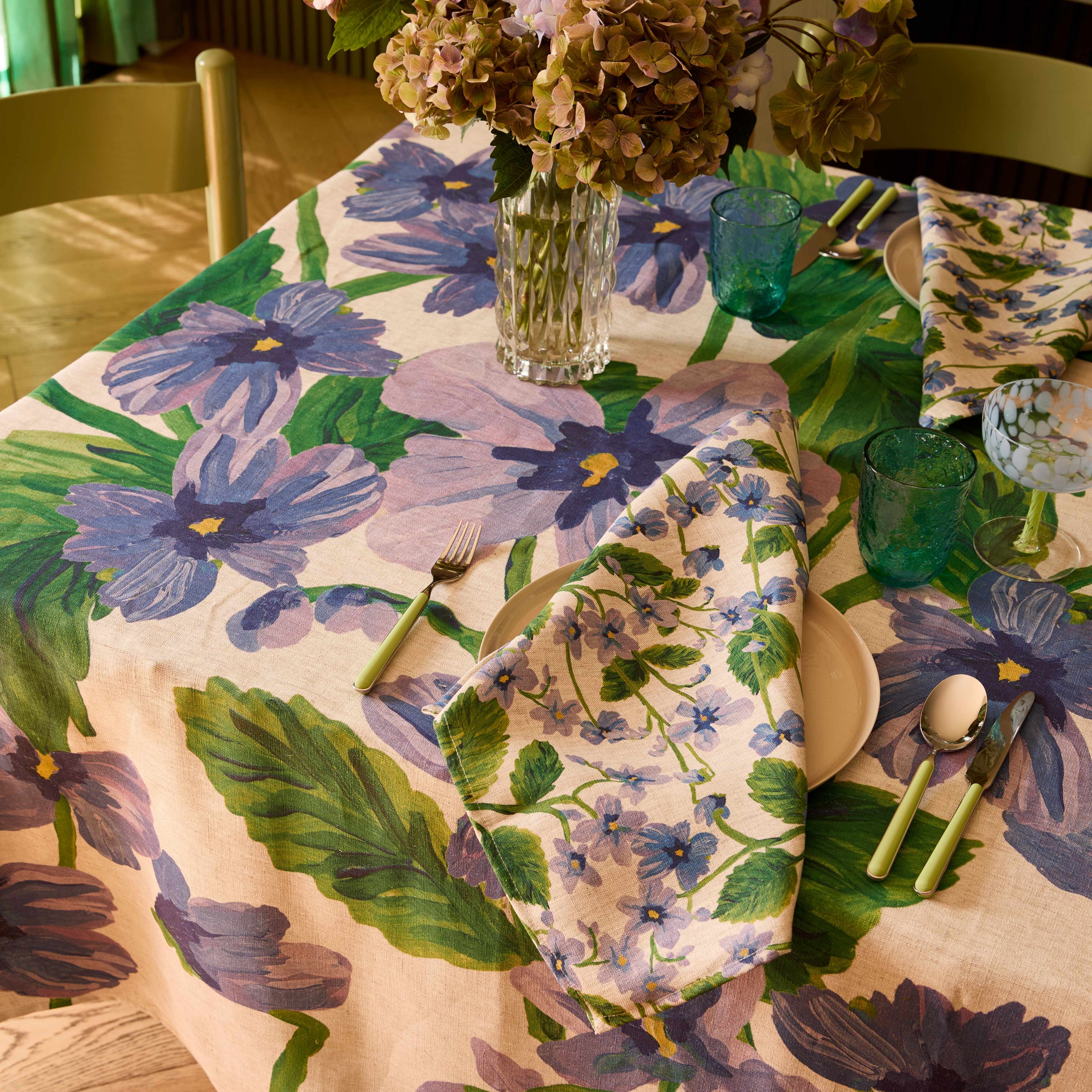 tableware on the dining table 