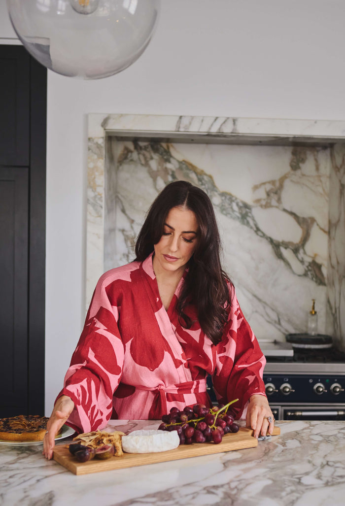 Lisa Wipfli is standing in the kitchen counter