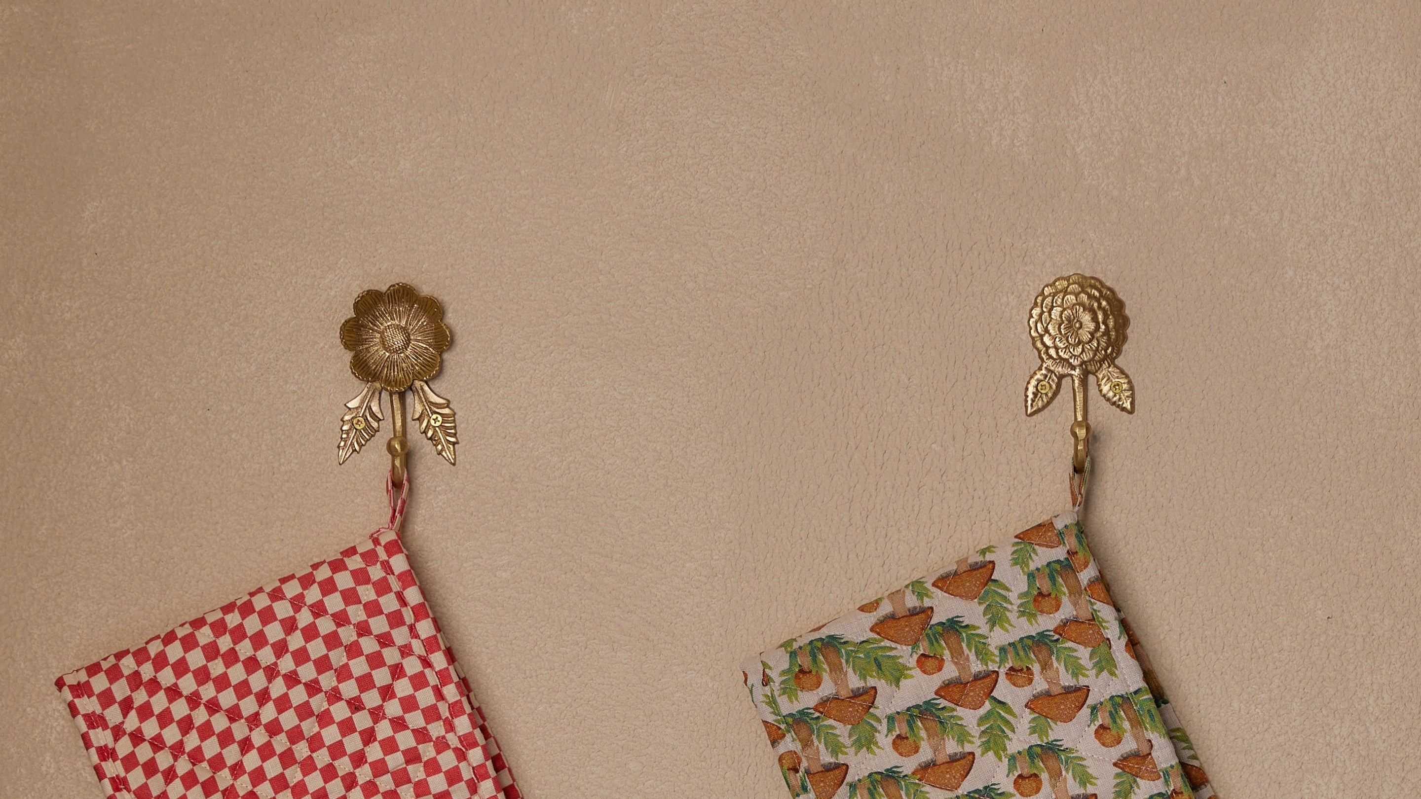 Brass Wall Hooks | Flower Hooks | Bonnie and Neil 