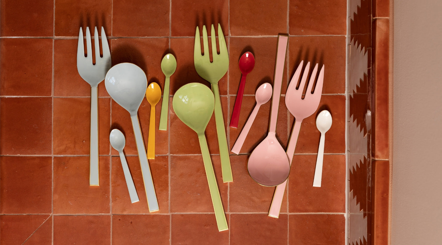 Enamel Serveware | Teaspoons & Salad Servers | Bonnie and Neil