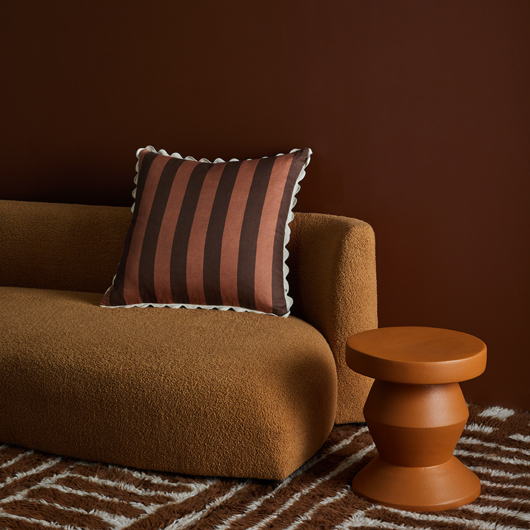 Bold Stripe Hazelnut Cushion