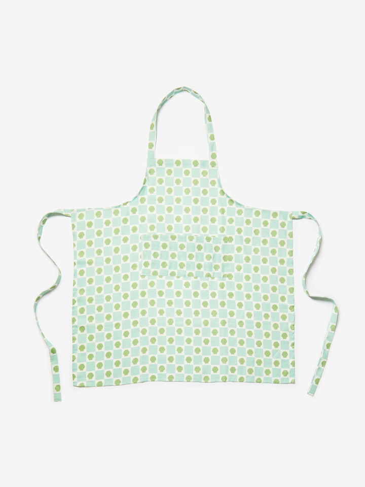 Shell Check Mint Apron | Bonnie and Neil
