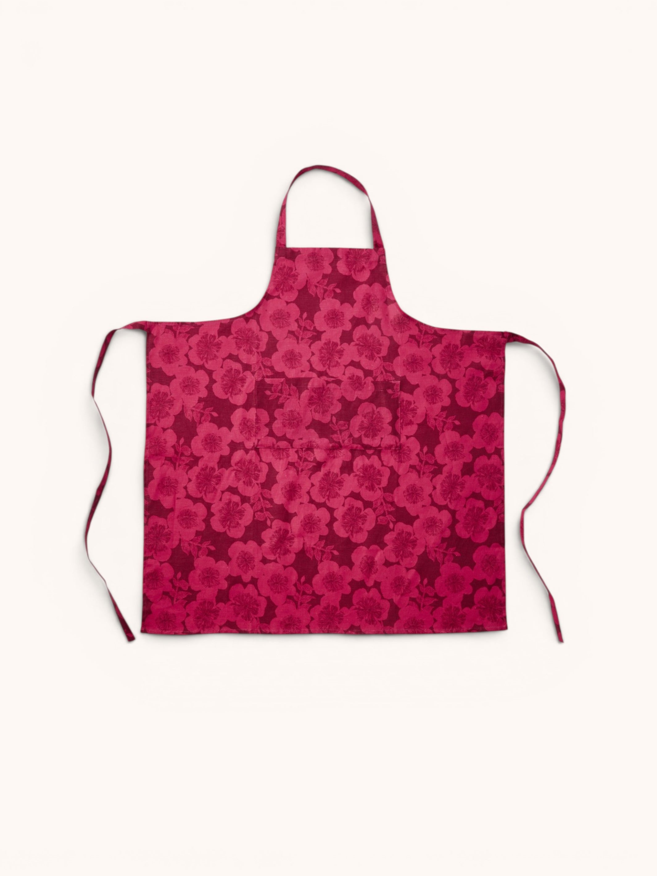 Jardin Cerise Linen Apron