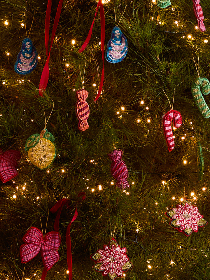 Bon Bon Rust Beaded Christmas Decoration