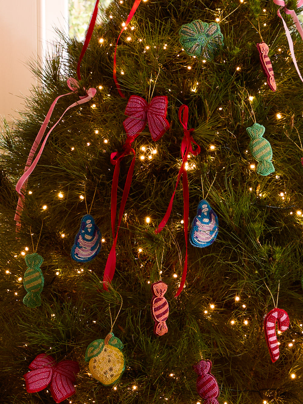 Mussel Blue Beaded Christmas Decoration