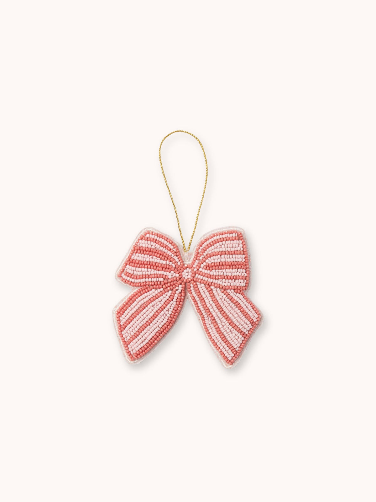 Bow Rose Beaded Christmas Decoration