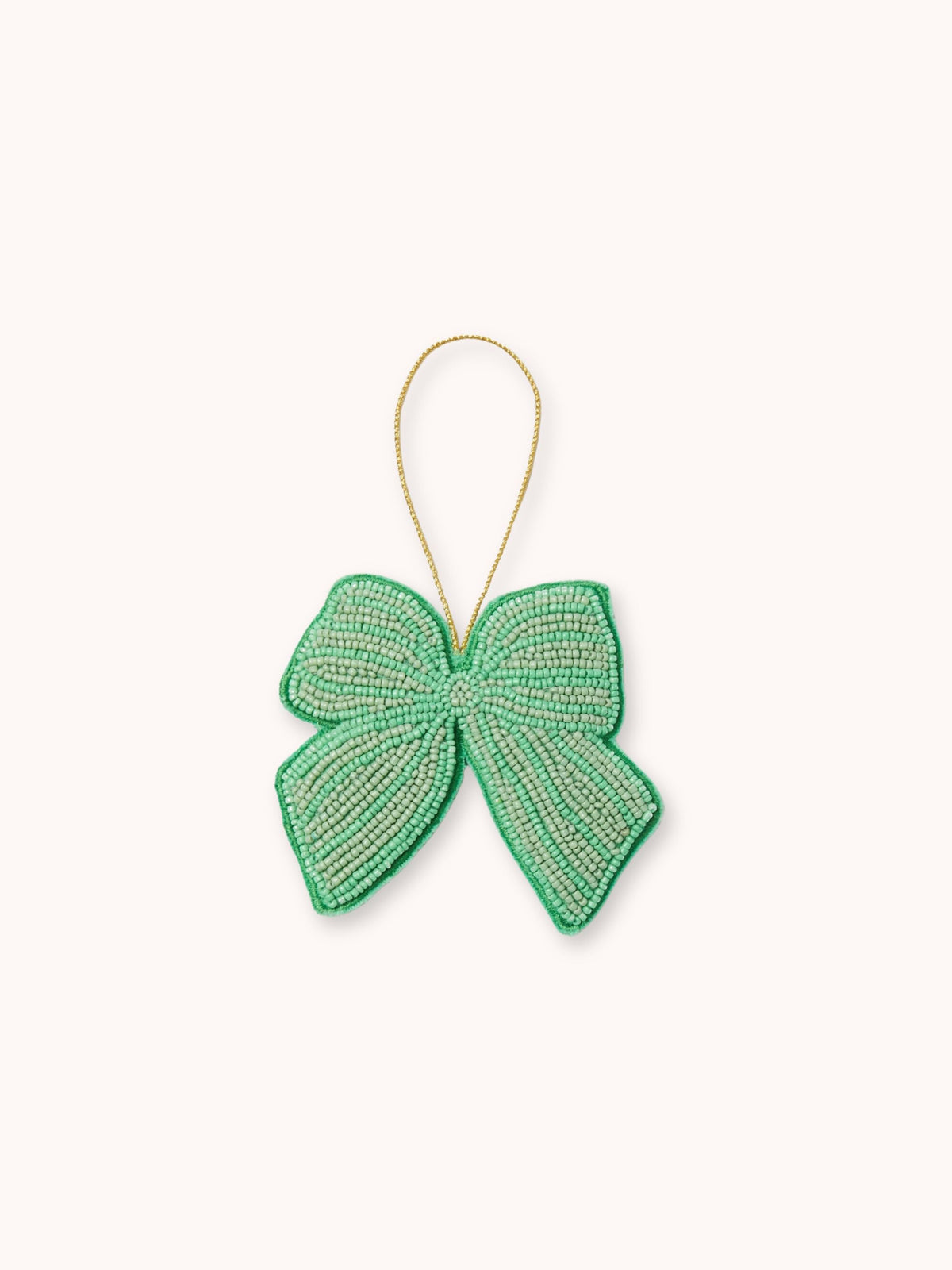 Bow Mint Beaded Christmas Decoration