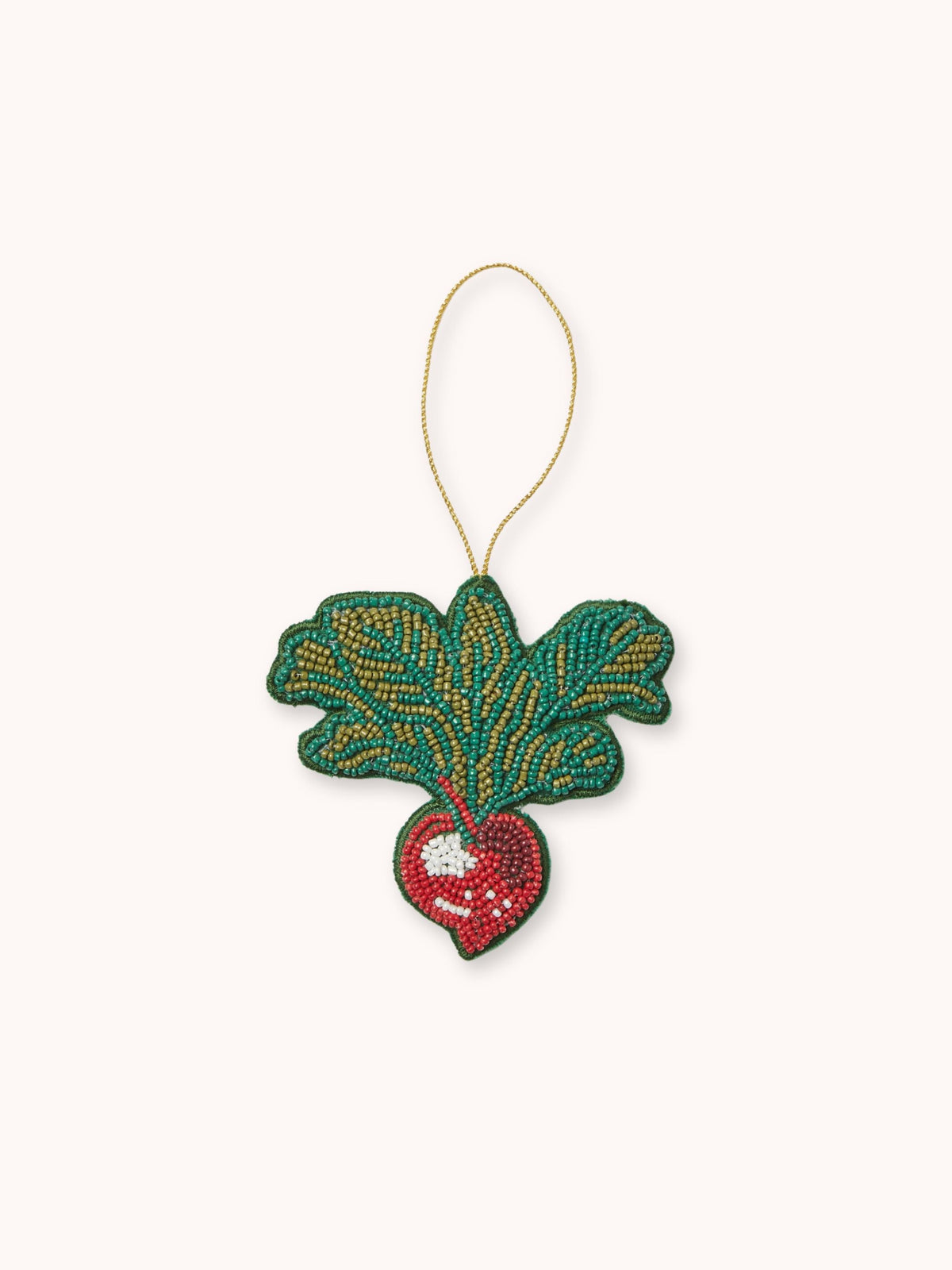 Radish Red Beaded Christmas Decoration