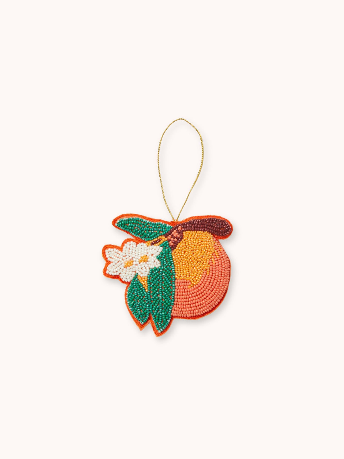 Orange Beaded Christmas Decoration