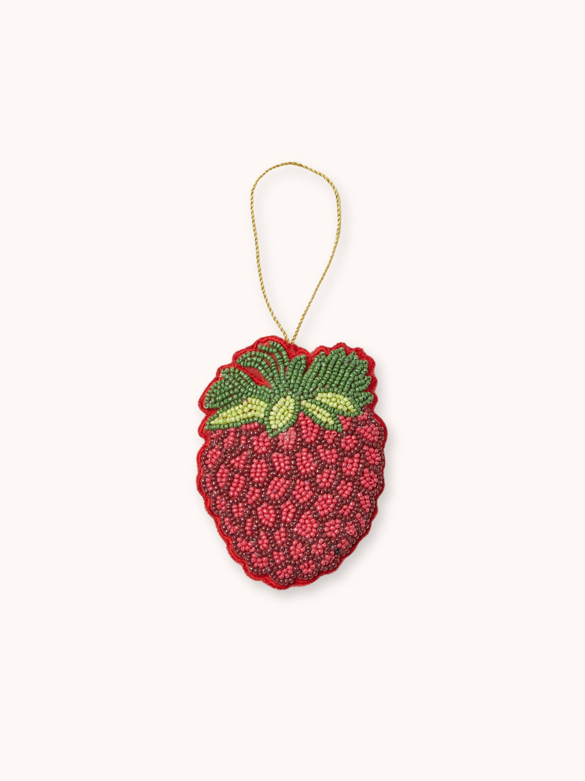 Raspberry Beaded Christmas Decoration