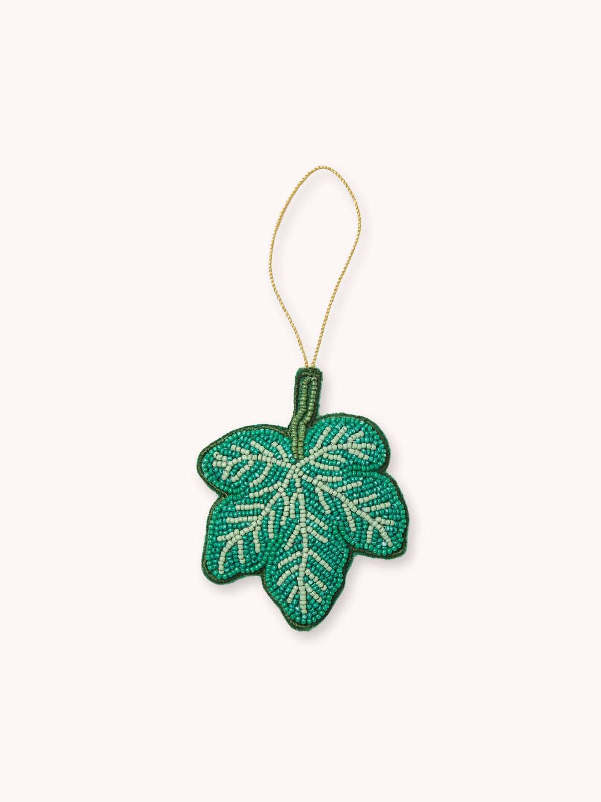 Fig Green Beaded Christmas Decoration