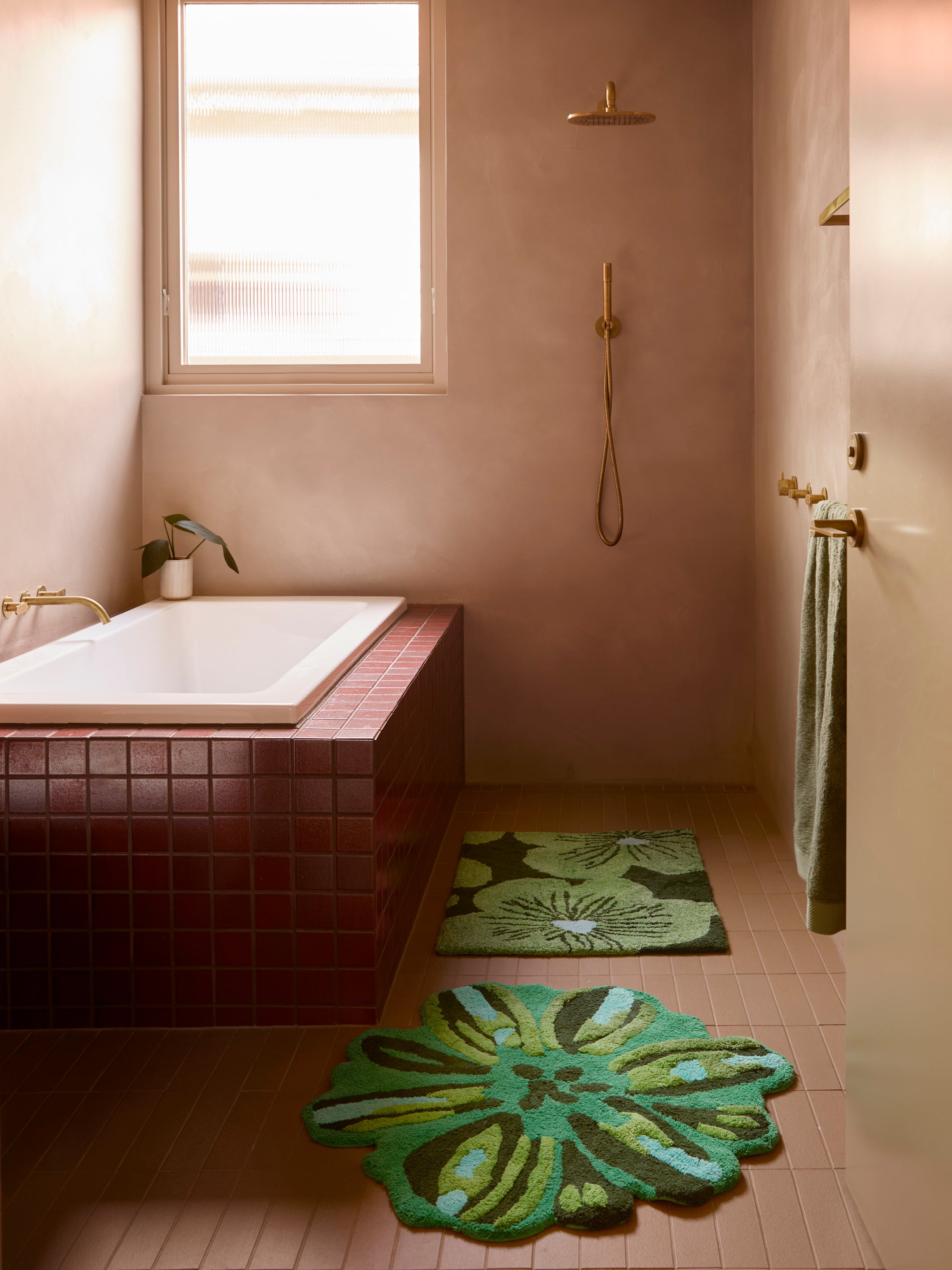 Jardin Green Bath Mat - Almost Perfect