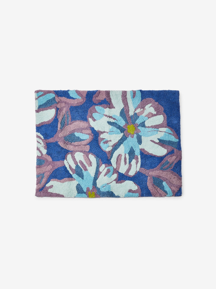 Dutch Floral Blue Bath Mat