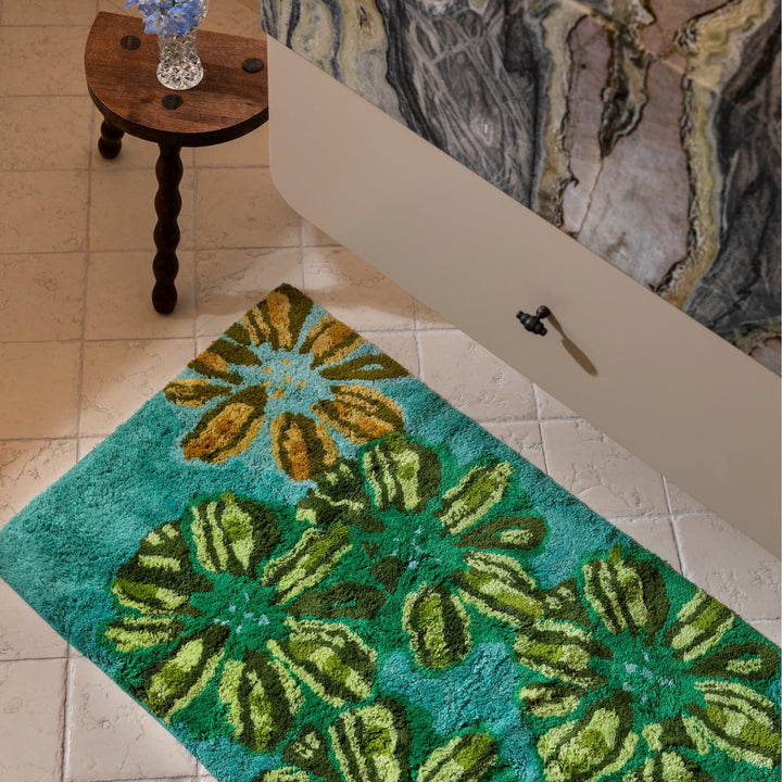 Candy Teal Long Bath Mat