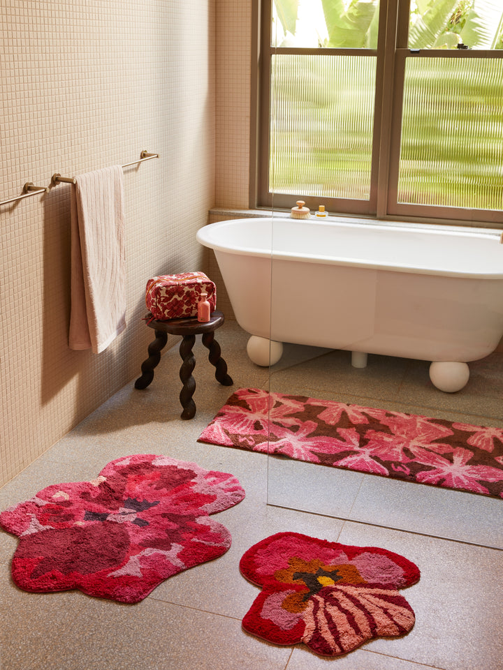 Mave Pink Long Bath Mat