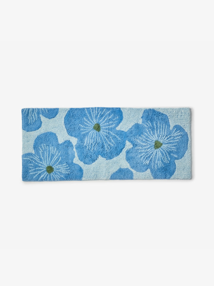 Jardin Blue Long Bath Mat