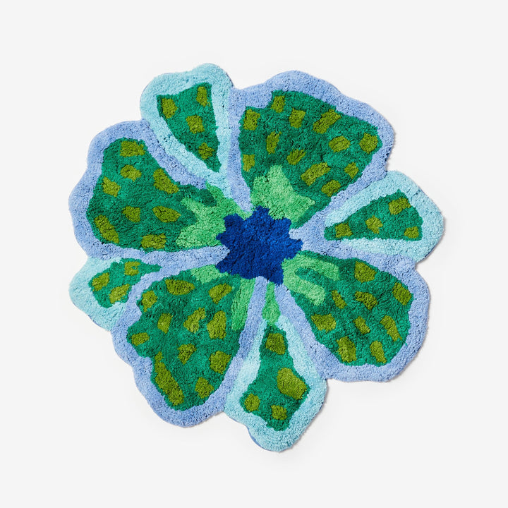 Flower Blue Bath Mat - Almost Perfect