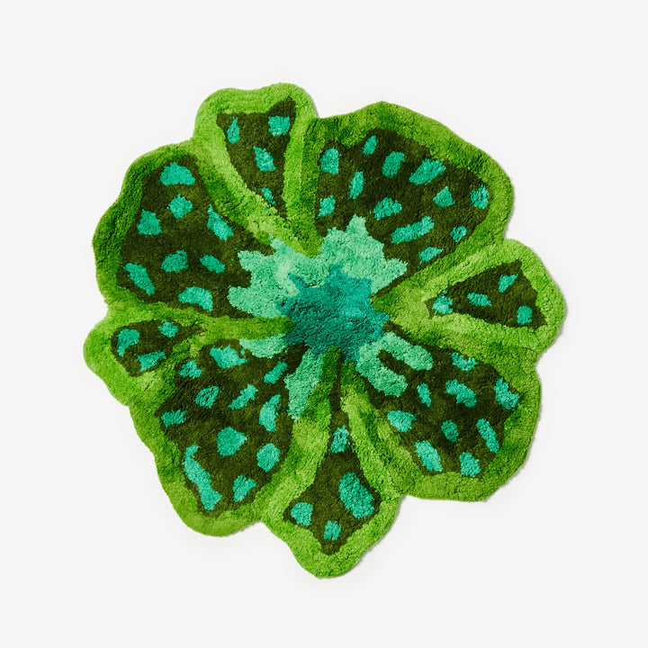 Flower Green Bath Mat