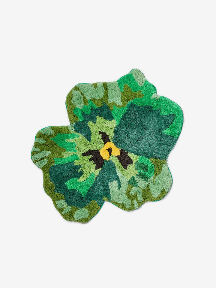 Pansy Green Bath Mat
