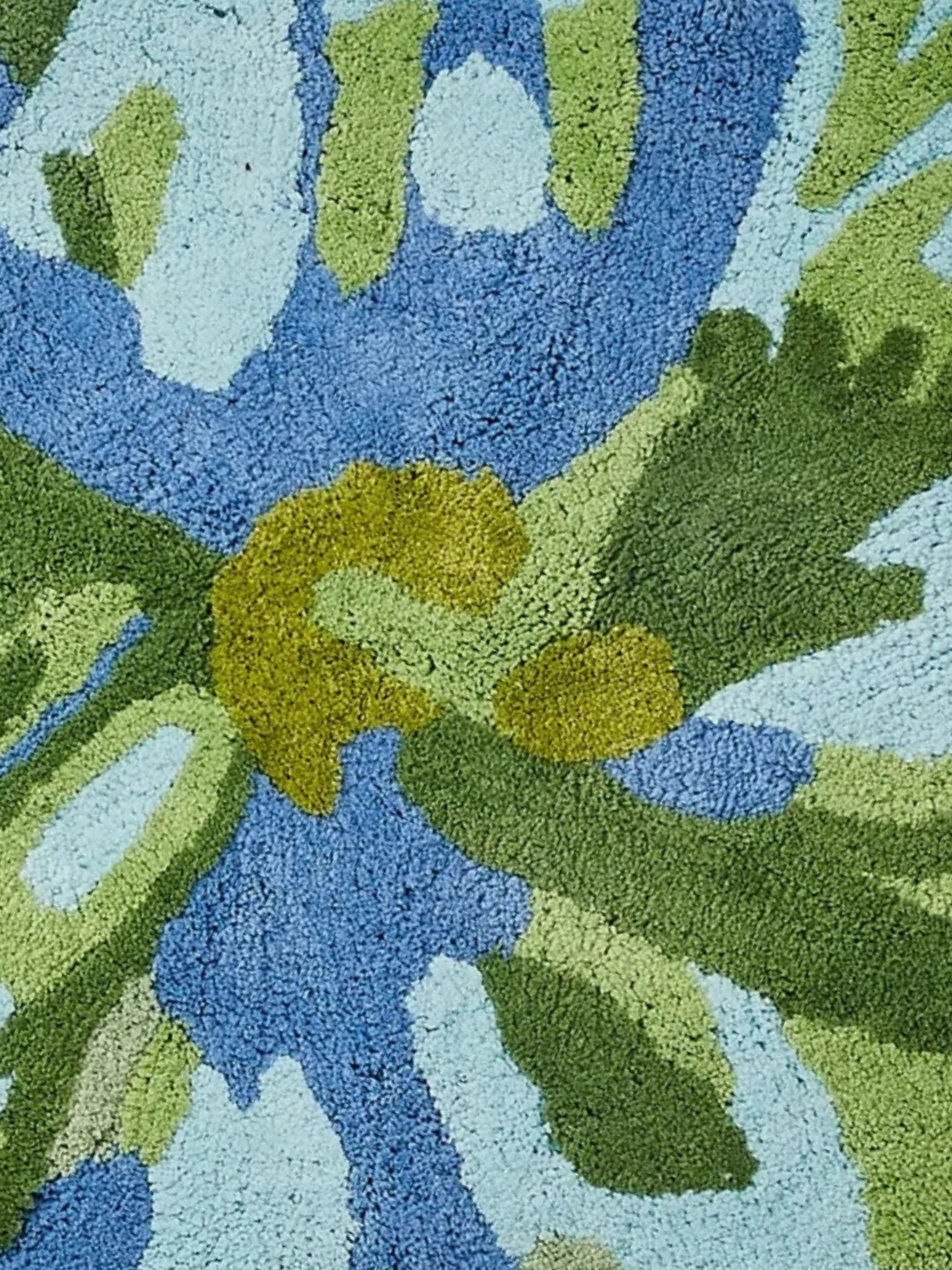 Tulip Blue Green Bath Mat