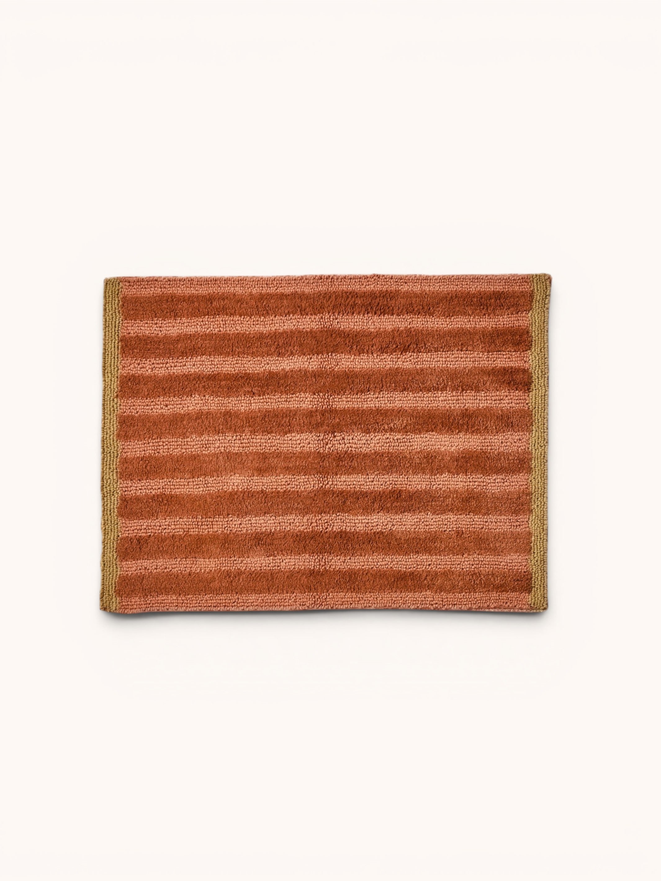 Stripe Terracotta Bath Mat