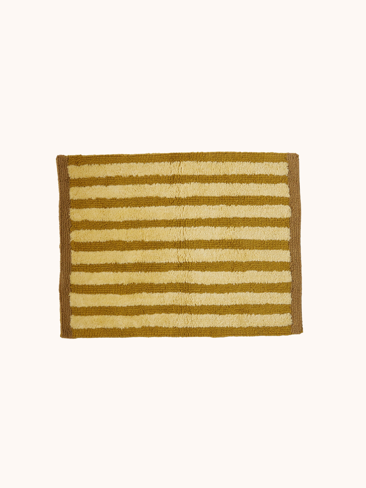 Stripe Mustard Bath Mat