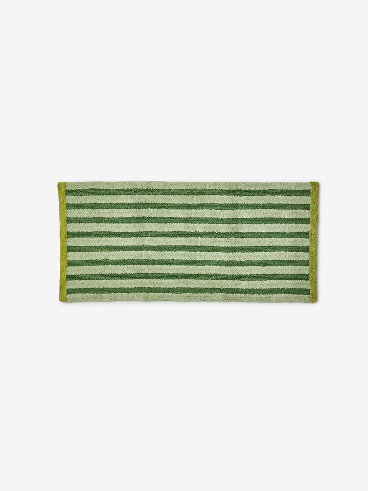 Stripe Khaki Long Bath Mat