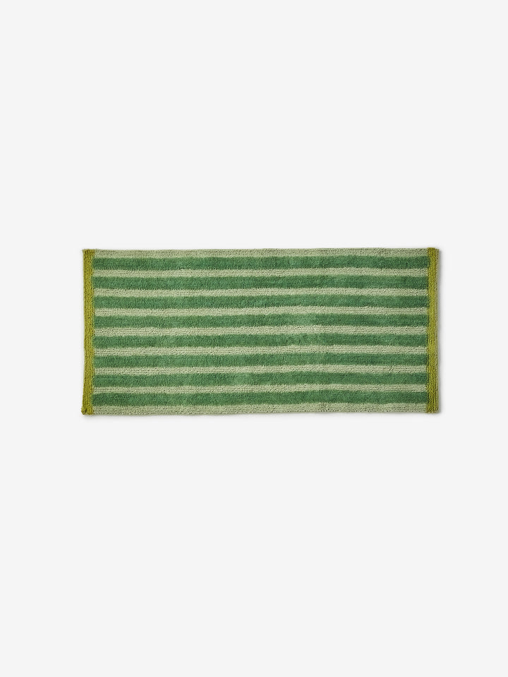 Stripe Khaki Long Bath Mat