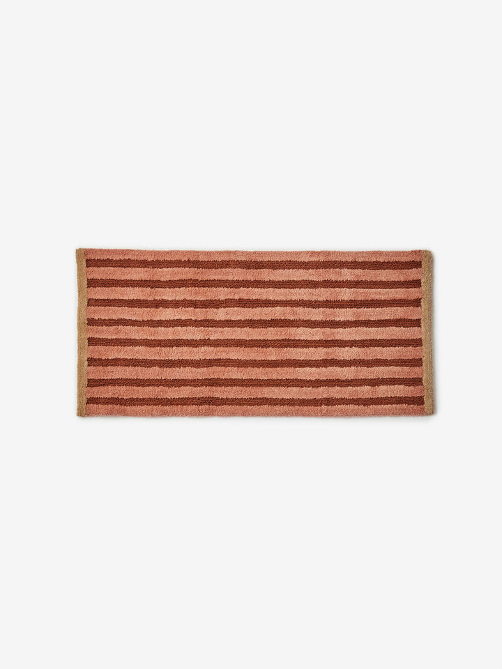 Stripe Terracotta Long Bath Mat
