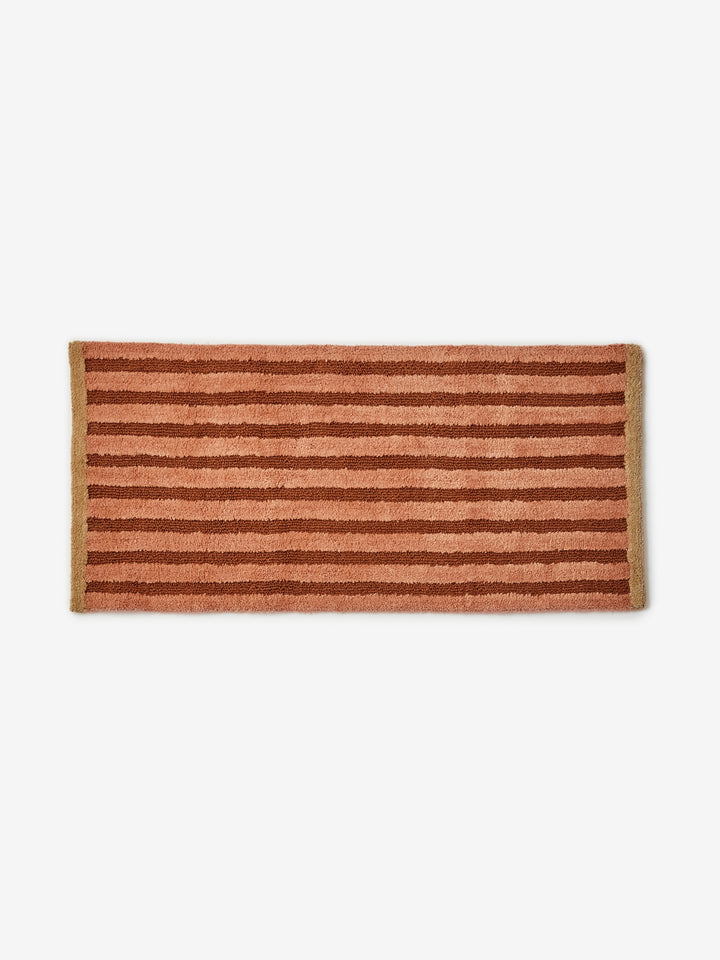 Stripe Terracotta Long Bath Mat
