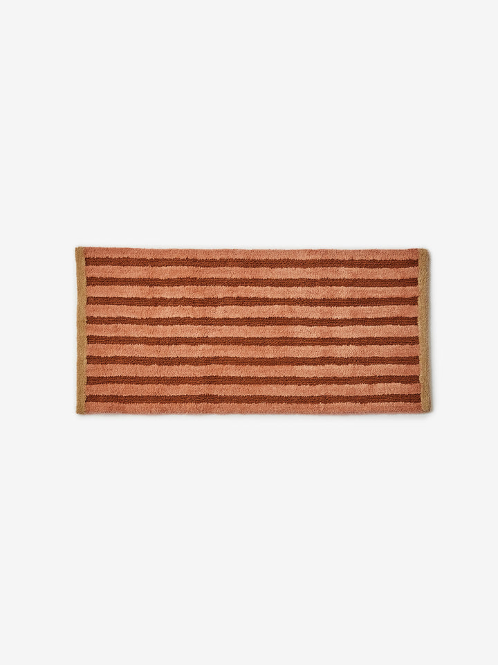 Stripe Terracotta Long Bath Mat