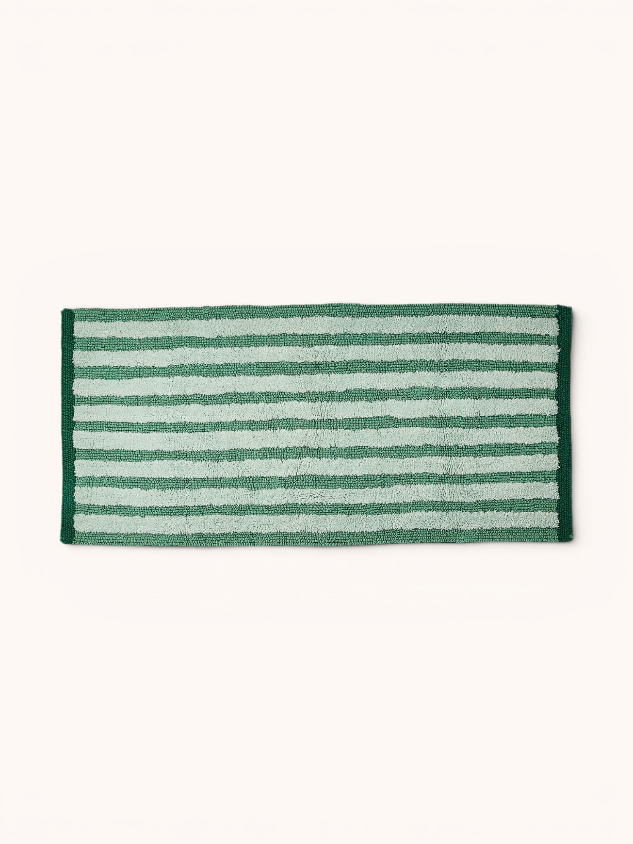 Stripe Green Long Bath Mat