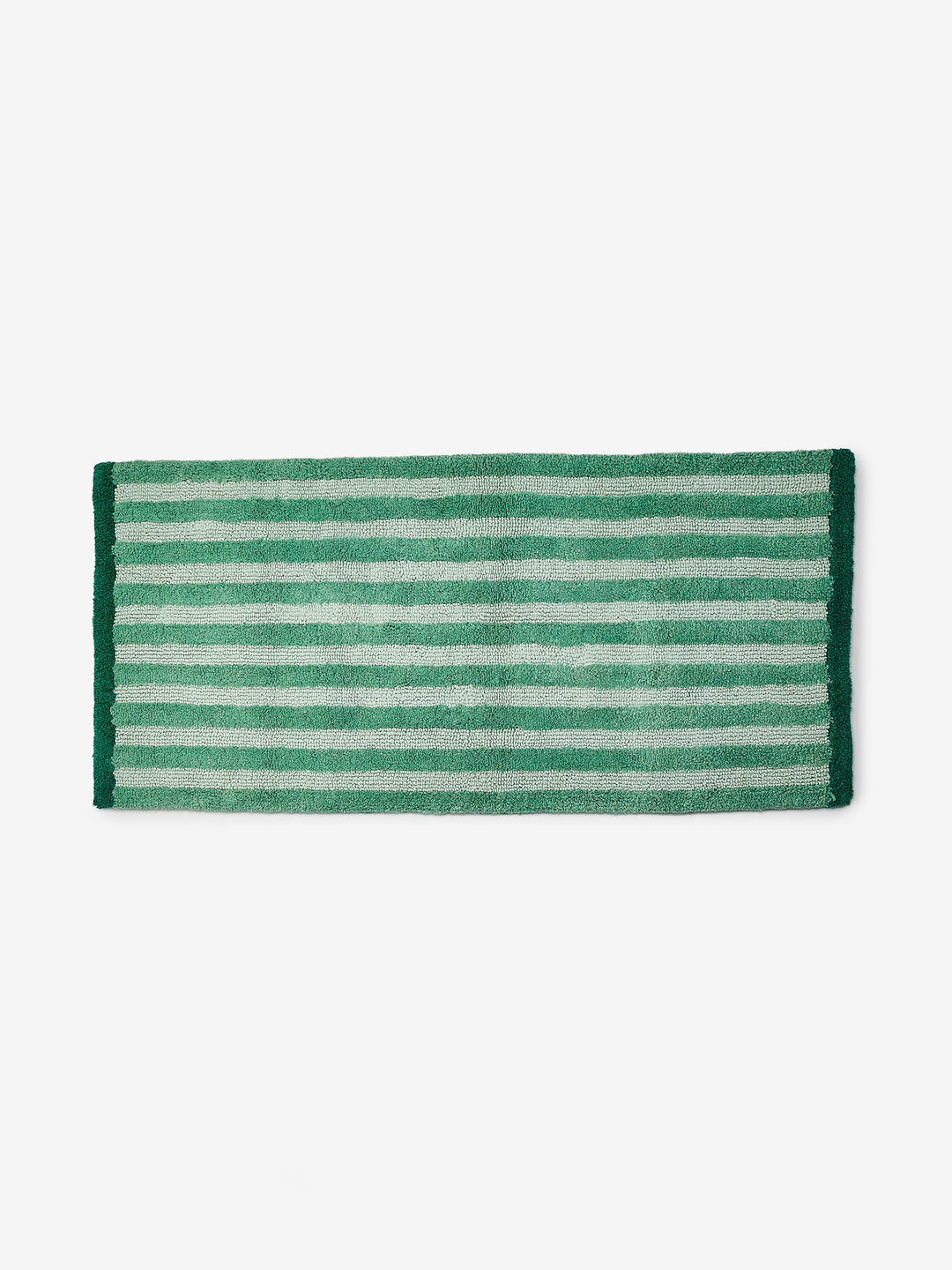 Stripe Green Long Bath Mat