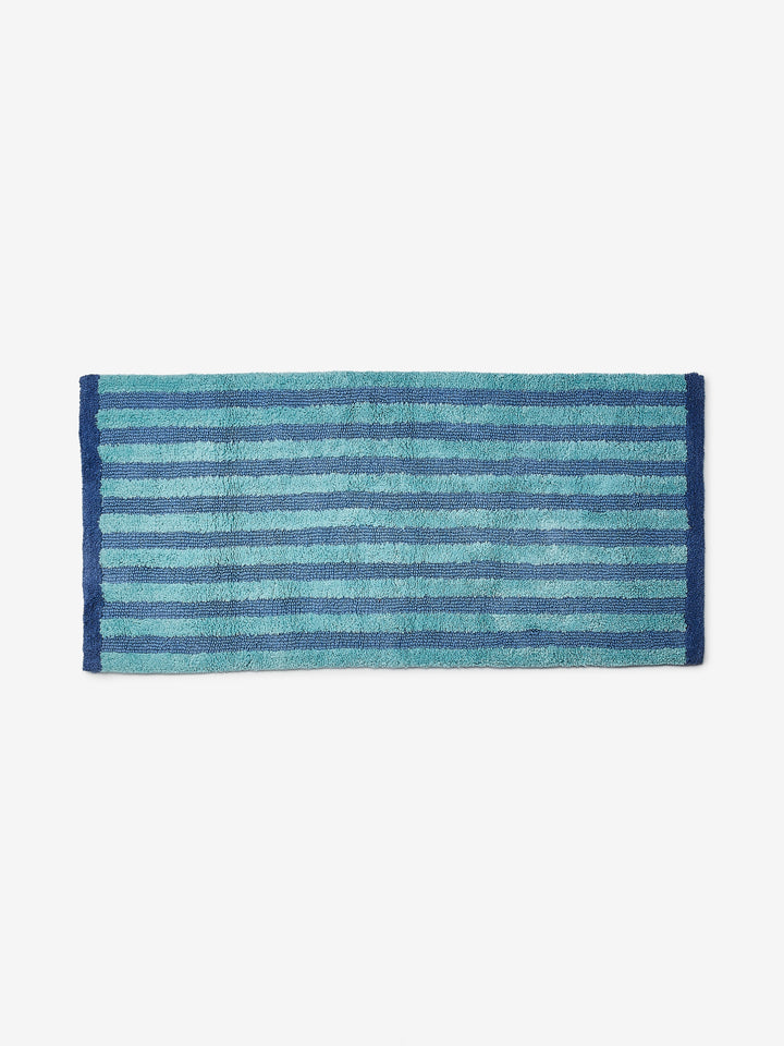 Stripe Blue Long Bath Mat