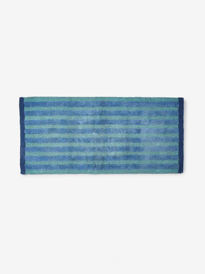Stripe Blue Long Bath Mat