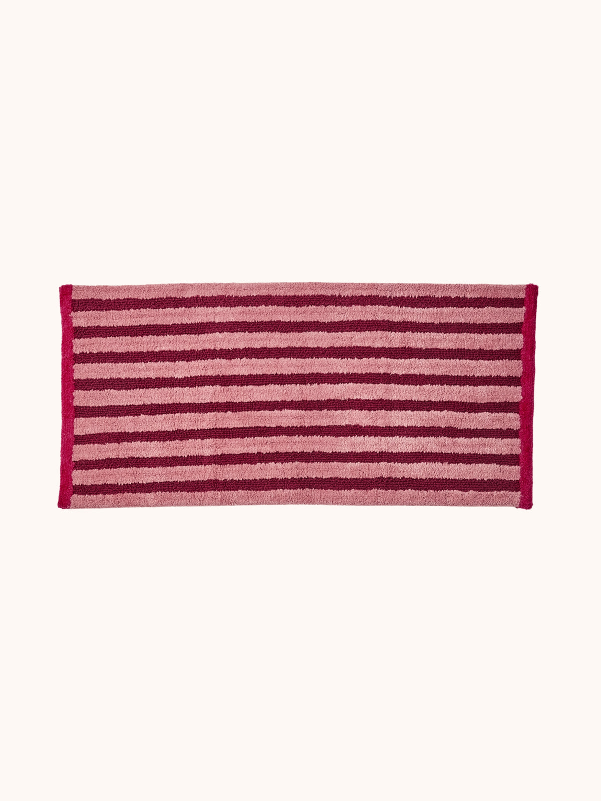 Stripe Burgundy Long Bath Mat