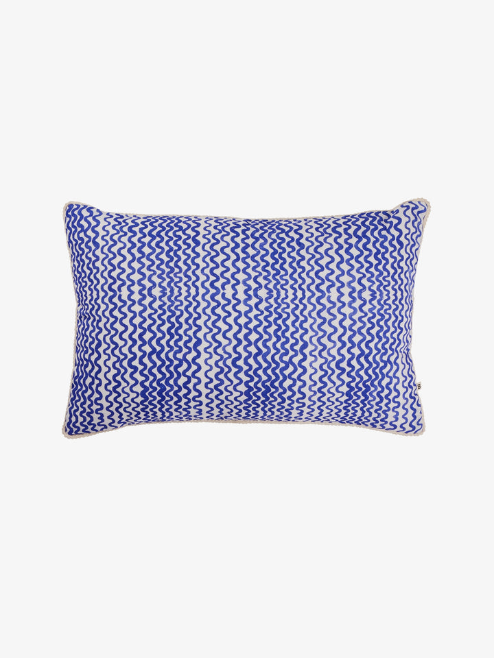 Tiny Waves Yves Klein Blue 60x40cm Cushion