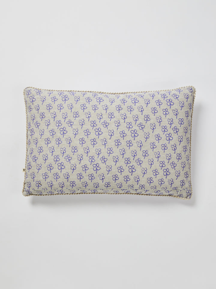 Mini Clover Yves Klein Blue Cushion - Almost Perfect