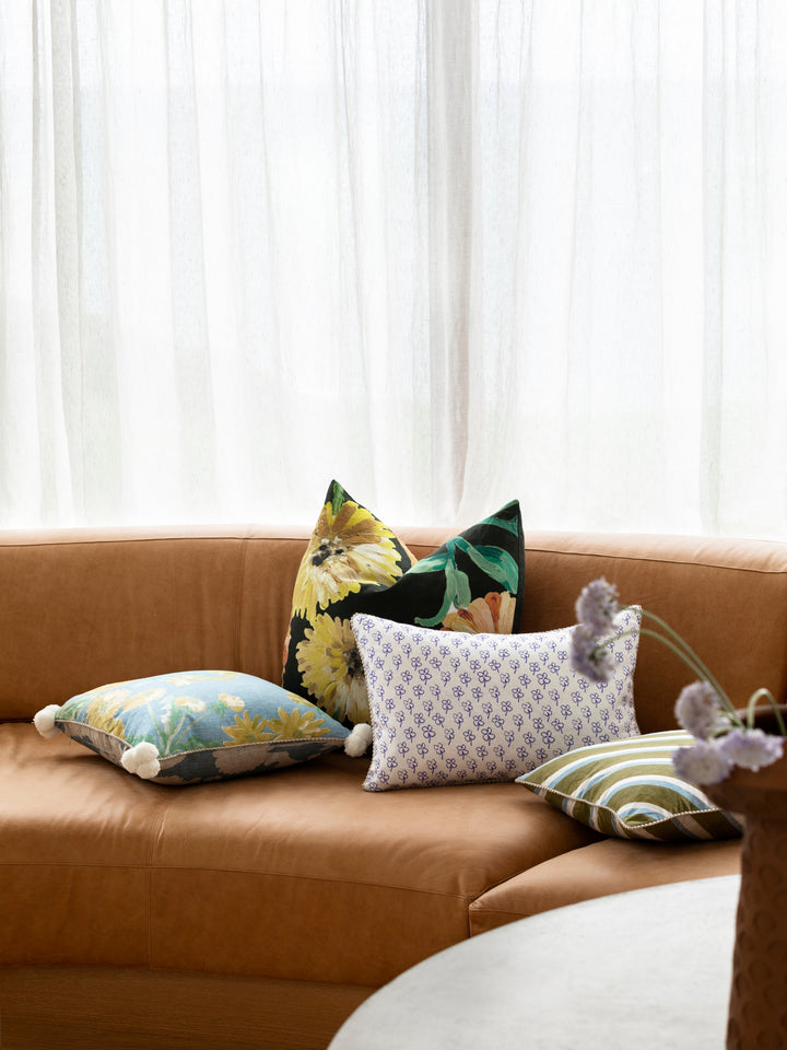 Mini Clover Yves Klein Blue Cushion - Almost Perfect