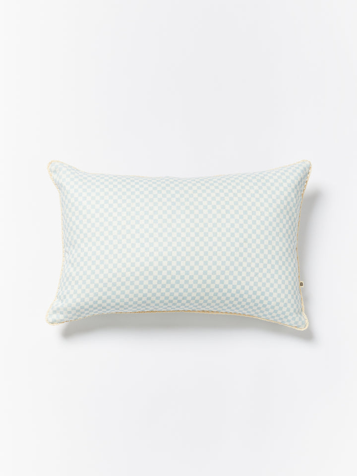 Tiny Checkers Powder Blue Cushion - Almost Perfect