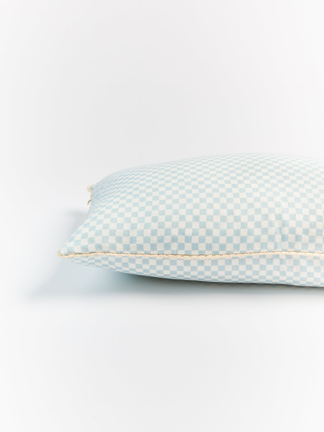 Tiny Checkers Powder Blue Cushion - Almost Perfect