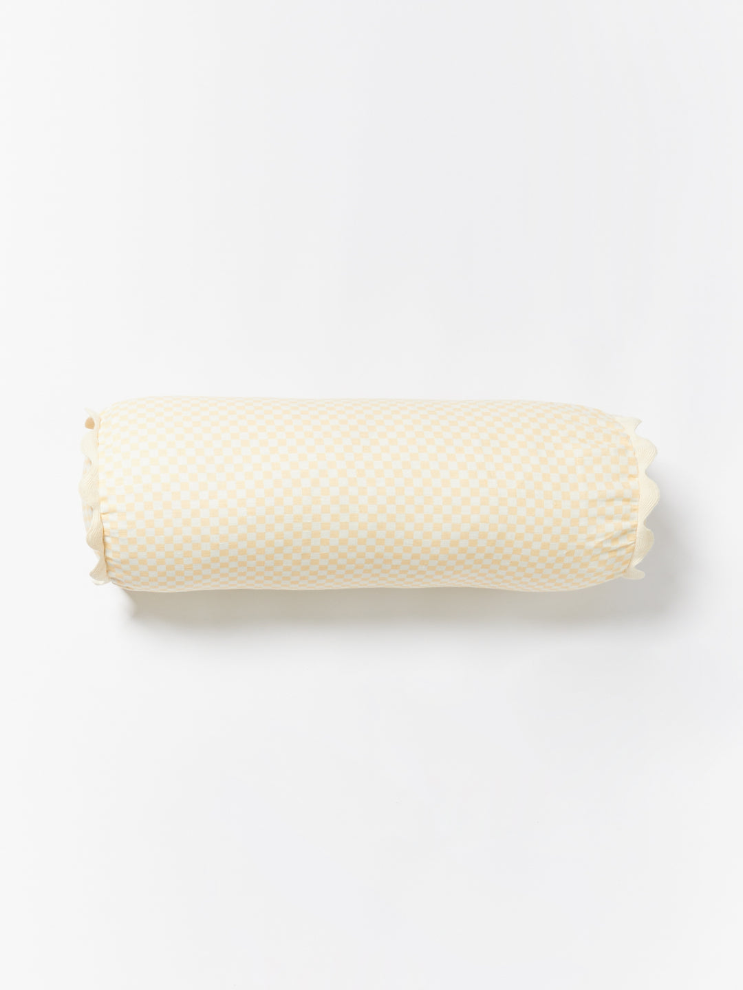 Tiny Checkers Peach Bolster Cushion