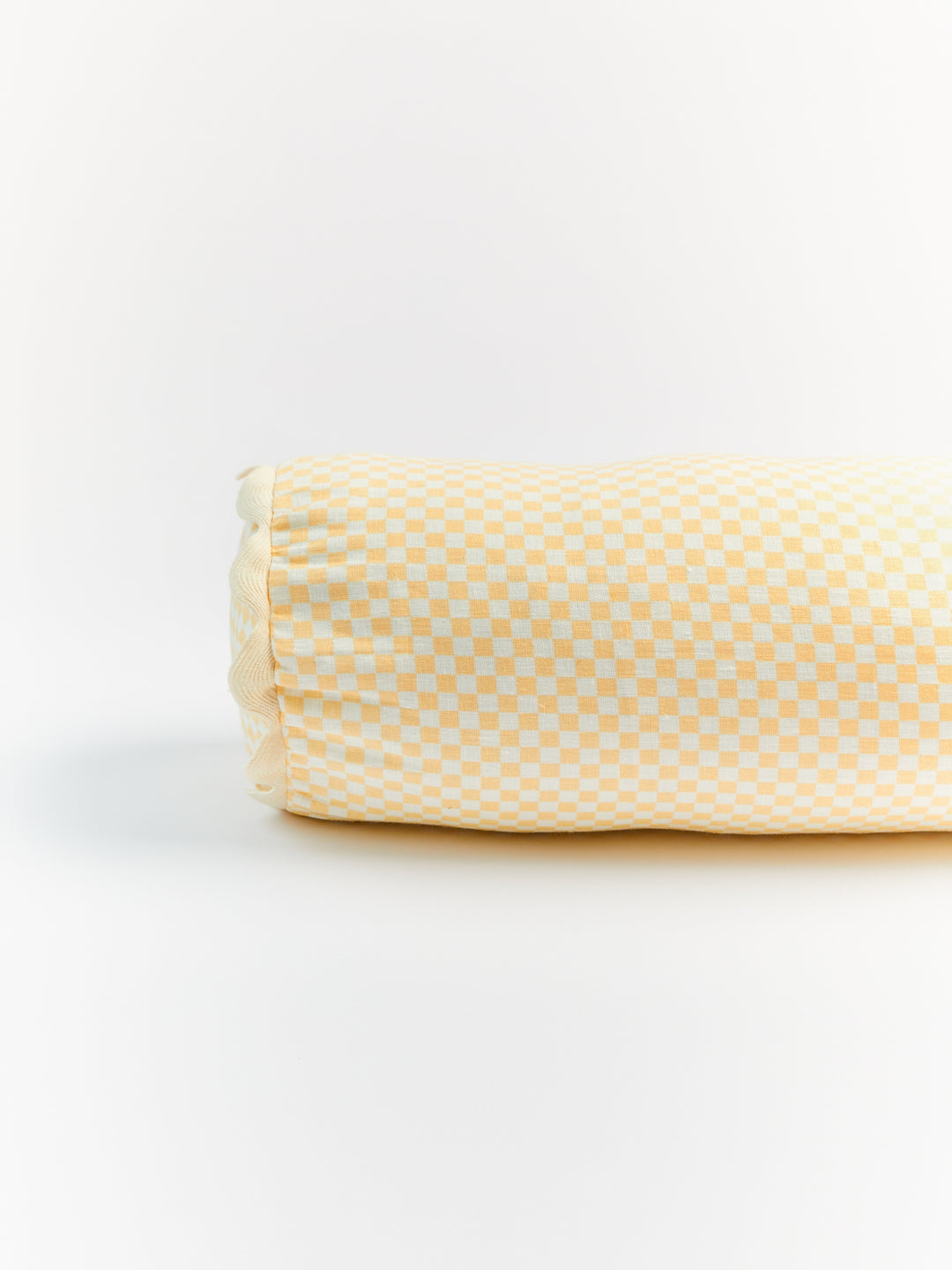 Tiny Checkers Peach Bolster Cushion