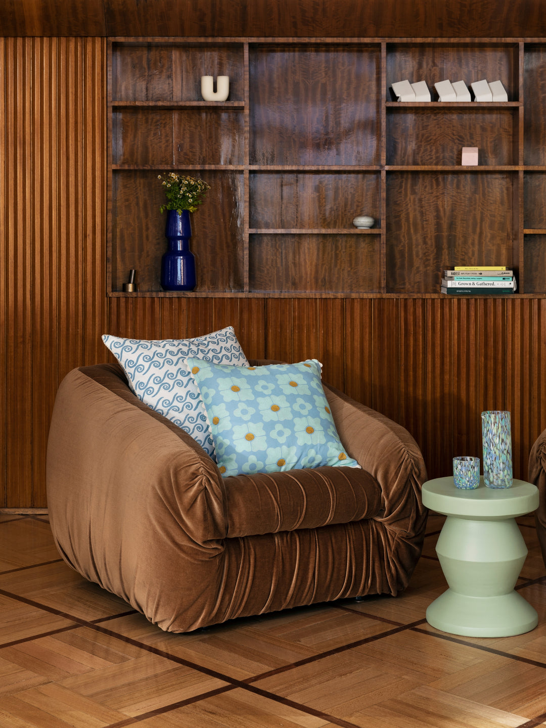 Carnation Blue Cushion