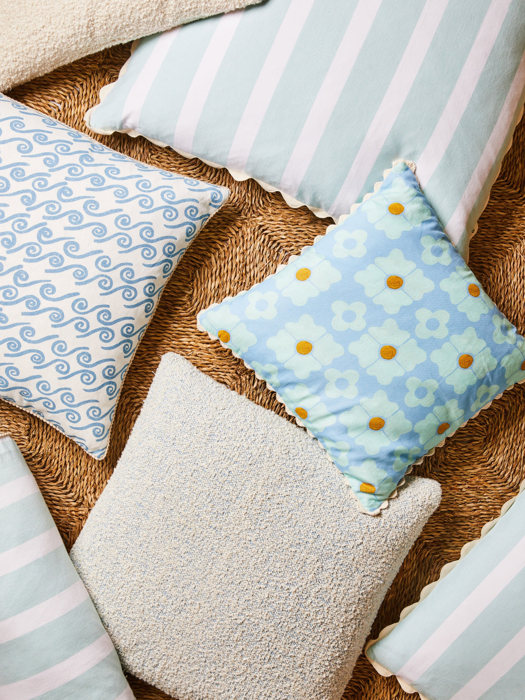 Carnation Blue Cushion