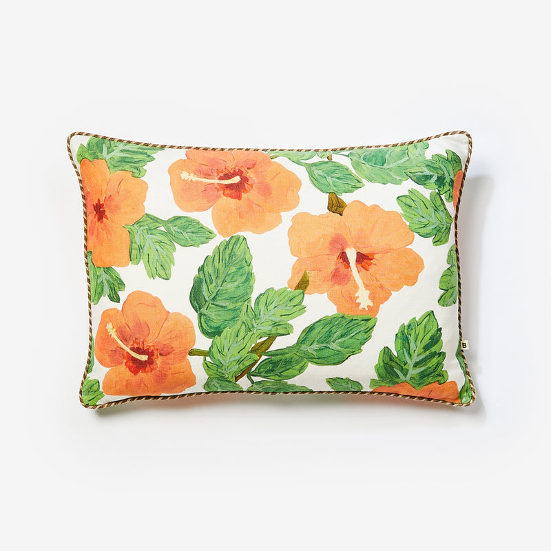 Hibiscus Coral 60x40cm Cushion