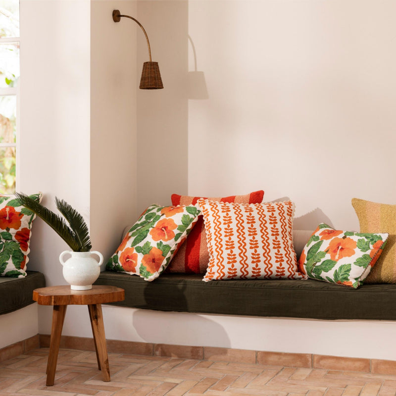 Hibiscus Coral 60x40cm Cushion